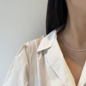 em925純銀┃項鍊┃米珠項鍊