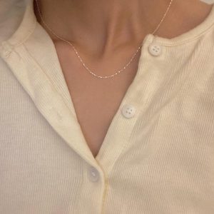 em925純銀┃項鍊┃細款滿天星裸鍊