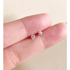 em925純銀┃耳環┃日常小鑽心星轉珠 耳環