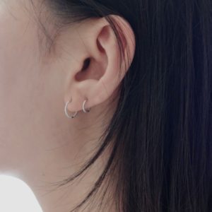 em925純銀┃耳扣式耳環┃螺紋圈扣