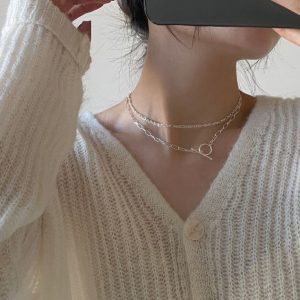 em925純銀┃項鍊┃雙鍊OT扣項鍊